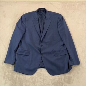 Peter Millar Two Button‎ Sport Coat Blazer Mens 46R Blue 100% Wool Designer